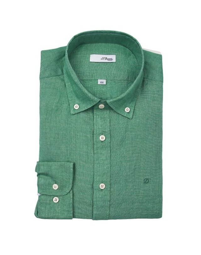 에스티듀퐁 에스.티. 듀퐁 [갤러리아] [듀퐁]26년S/S(슬림핏)빈티지 린넨셔츠 ,SE6SM21LS330SGE A 착용컷