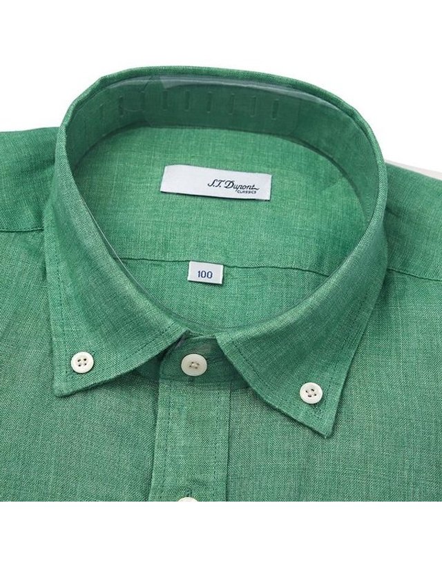 에스티듀퐁 에스.티. 듀퐁 [갤러리아] [듀퐁]26년S/S(슬림핏)빈티지 린넨셔츠 ,SE6SM21LS330SGE A 착용컷