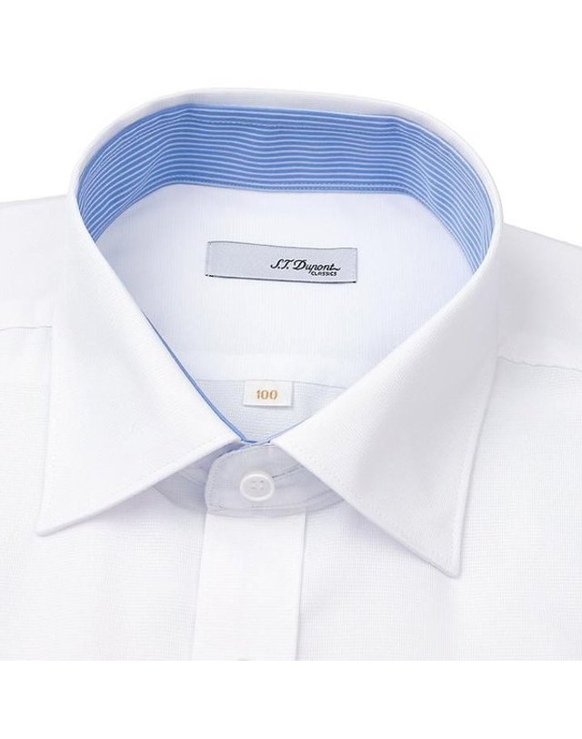 에스티듀퐁 에스.티. 듀퐁 [갤러리아] [듀퐁]25년S/S(일반핏) 화이트 반팔 셔츠, SE6MM11HS104SWH 외 A 착용컷