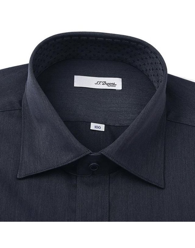 에스티듀퐁 에스.티. 듀퐁 [갤러리아] [듀퐁]26년 F/W(슬림핏) 스판혼방 다크그레이셔츠 SE5FM21LS310SDY A 착용컷