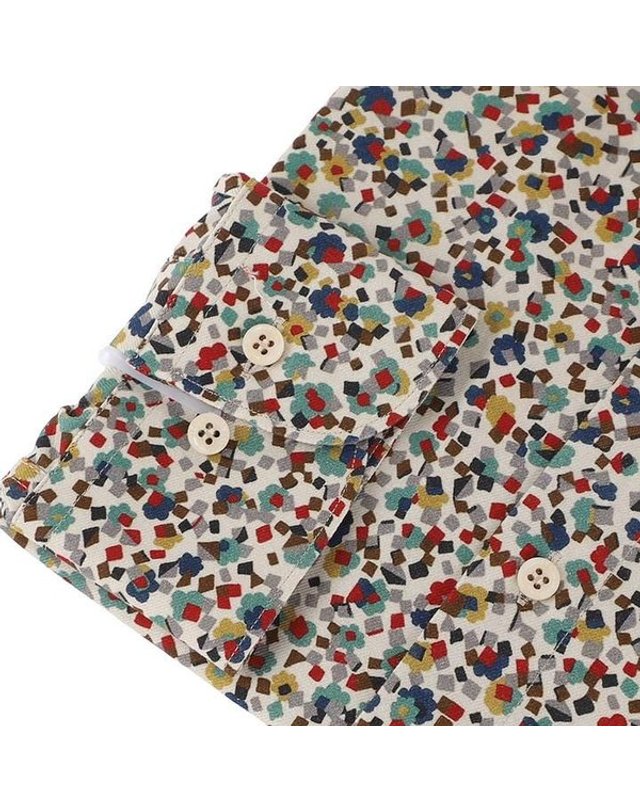 에스티듀퐁 에스.티. 듀퐁 [갤러리아] 듀퐁 26년F/W 신상품 캐쥬얼 프린트 긴팔셔츠(일반핏)SE6FM31LS409SBG 착용컷