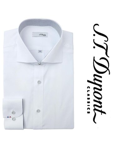 [갤러리아] [듀퐁]25년S/S(슬림핏)120수 면혼방 와이드카라셔츠 ,SE5SM21LS303SWH