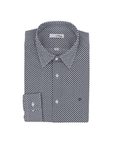 [갤러리아] 듀퐁 25년 S/S 상품 엠보싱 프린트 긴소매셔츠(슬림핏)SE5SM21LS327SNY