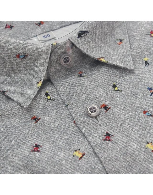 에스티듀퐁 에스.티. 듀퐁 [갤러리아] 23년도F/W신상품 긴팔셔츠(슬림핏)SE3FM21LS335SGY 착용컷