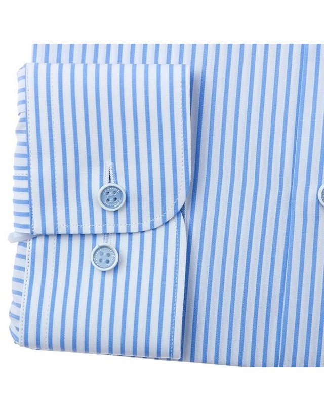 에스티듀퐁 에스.티. 듀퐁 [갤러리아] [듀퐁]25년S/S(슬림핏)스트라이프 셔츠 ,SE5SM21LS322SBU 착용컷