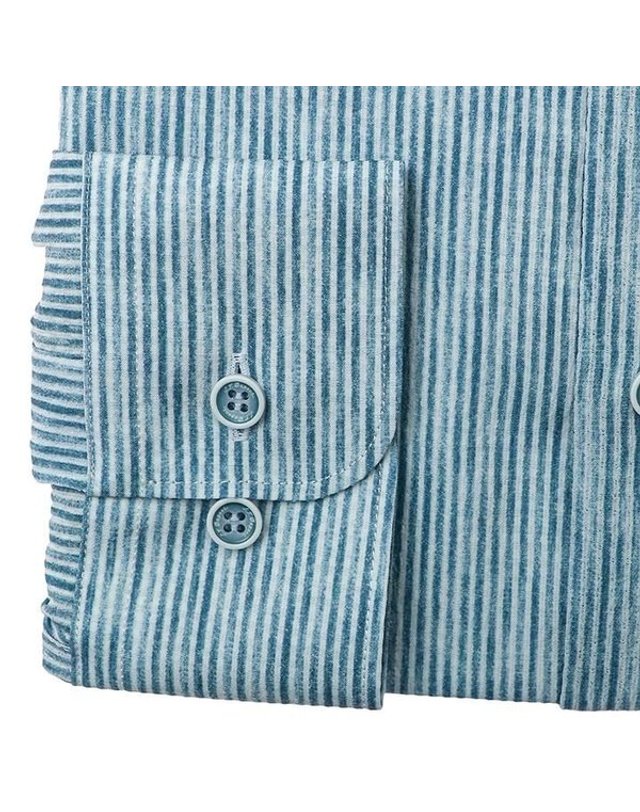 에스티듀퐁 에스.티. 듀퐁 [갤러리아] [듀퐁]25년S/S(일반핏) 폴리 써커 스트라이프셔츠 , SE5SM11LS117SGE 착용컷