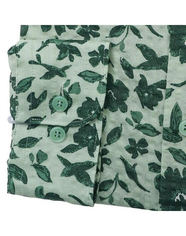 에스티듀퐁 에스.티. 듀퐁 [갤러리아] [듀퐁]25년S/S(일반핏) 써커 프린트셔츠 , SE5SM11LS124SGE 착용컷