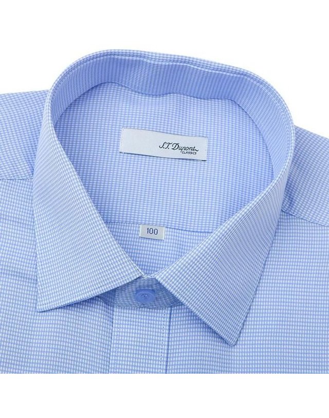 에스티듀퐁 에스.티. 듀퐁 [갤러리아] [듀퐁]25년S/S(슬림핏) 유색체크 도비셔츠 ,SE5SM21LS319SBU 착용컷