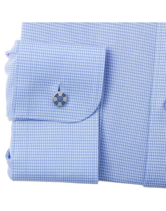 에스티듀퐁 에스.티. 듀퐁 [갤러리아] [듀퐁]25년S/S(슬림핏) 유색체크 도비셔츠 ,SE5SM21LS319SBU 착용컷