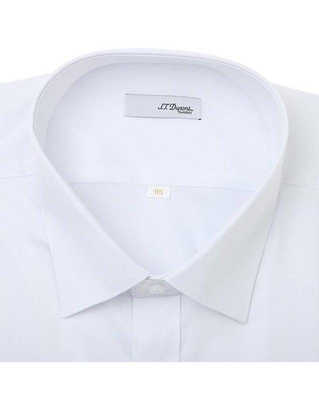 에스티듀퐁 에스.티. 듀퐁 [갤러리아] [듀퐁]25년S/S(일반핏) 구김없는 빅사이즈 화이트셔츠, SE5SM11LS140SWH 착용컷