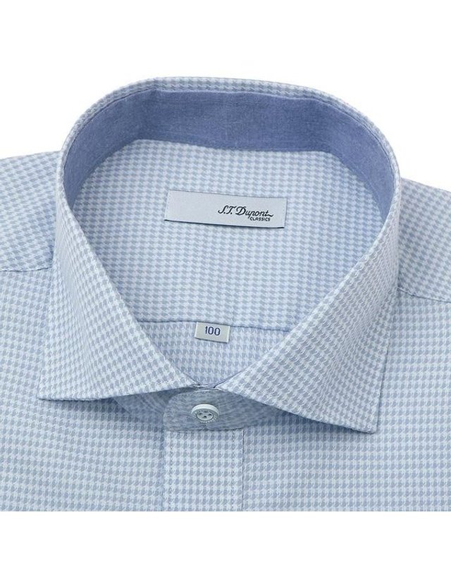에스티듀퐁 에스.티. 듀퐁 [갤러리아] [듀퐁]25년S/S(슬림핏)와이드카라 그레이셔츠 ,SE5SM21LS326SGY 착용컷
