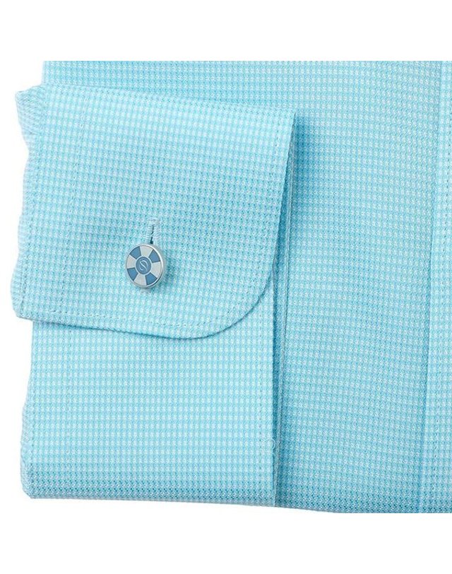 에스티듀퐁 에스.티. 듀퐁 [갤러리아] [듀퐁]25년S/S(슬림핏)체크 도비셔츠 ,SE5SM21LS319SMI 착용컷