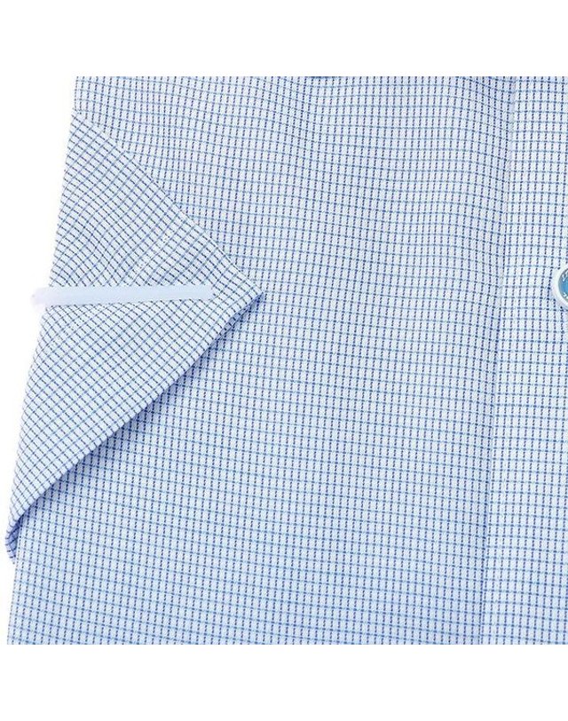 에스티듀퐁 에스.티. 듀퐁 [갤러리아] [듀퐁]25년S/S(슬림핏/반소매)미니체크셔츠 SE5MMM21HS314SBU 착용컷