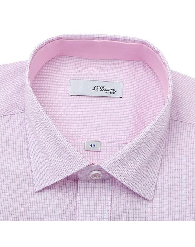 에스티듀퐁 에스.티. 듀퐁 [갤러리아] [듀퐁]25년S/S(슬림핏/반소매)미니체크셔츠 SE5MMM21HS314SPK 착용컷