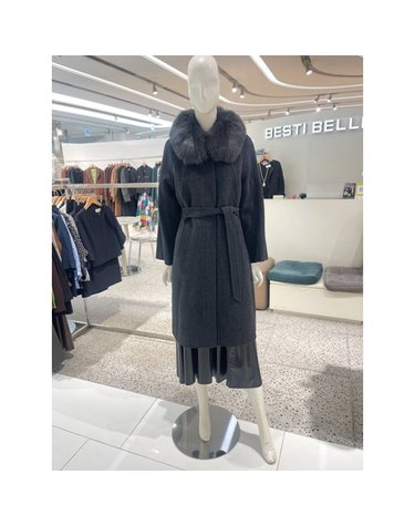 [갤러리아] [24F/W] 천연폭스퍼 울캐쉬 핸드메이드 롱코트 (BJHAY8643)BJH8643