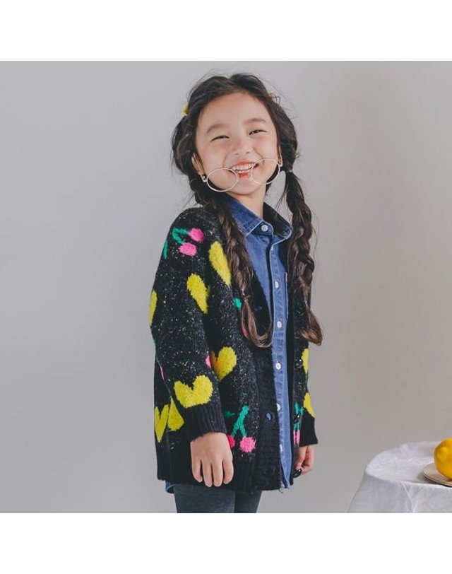 아이러브제이 [갤러리아] 체리와 하트 가디건 JSFOU12 착용컷