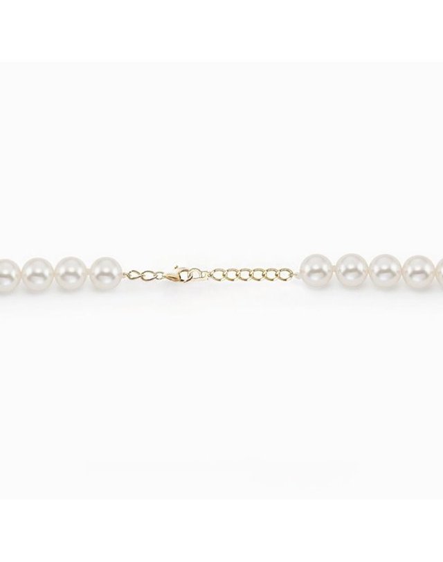 로이드 [갤러리아] [로이드] 에센셜 화이트 진주 14K 목걸이 (8mm) 착용컷