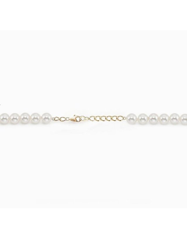 로이드 [갤러리아] [로이드] 에센셜 화이트 진주 14K 목걸이 (6mm) 착용컷