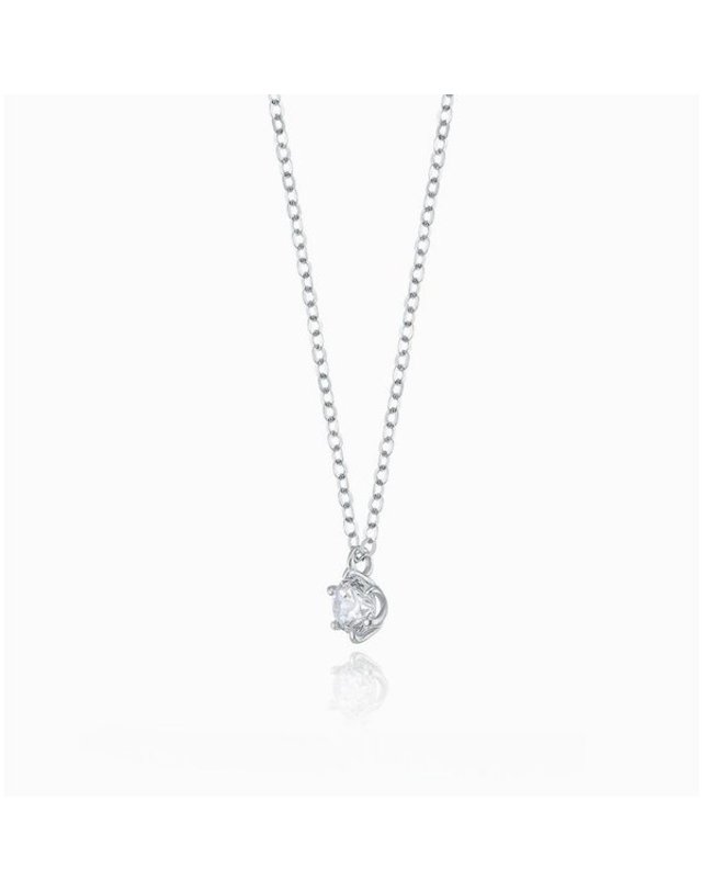 로이드 [갤러리아] [로이드] L-다이아몬드 시그니처 6프롱 솔리테어 0.3CT 14K 목걸이 (화이트) 착용컷