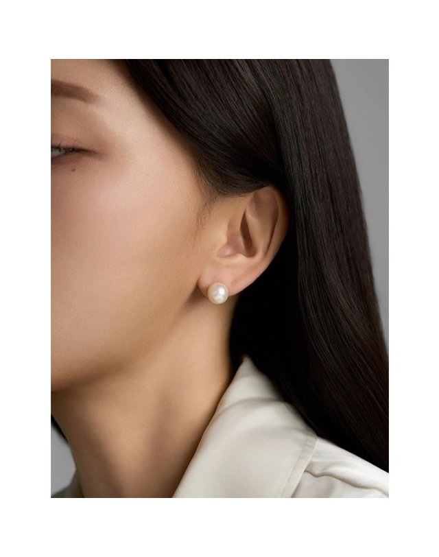 로이드 [갤러리아] [로이드] 담수진주 10mm 14K 귀걸이 착용컷