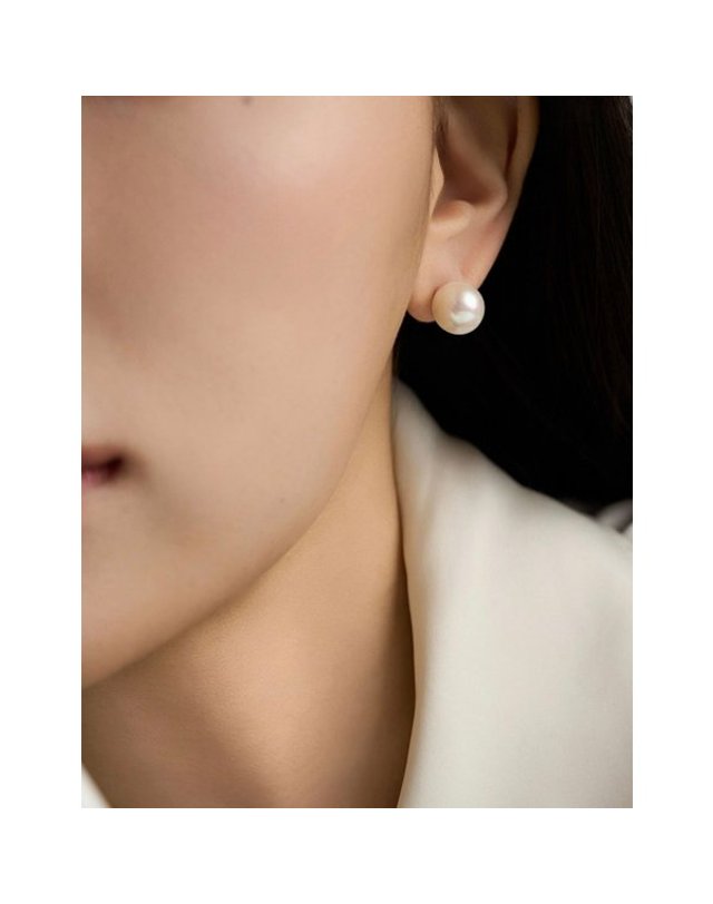 로이드 [갤러리아] [로이드] 담수진주 10mm 14K 귀걸이 착용컷