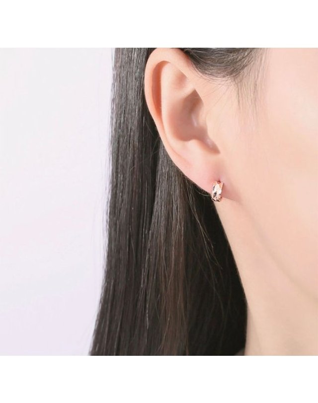 로이드 [갤러리아] [로이드] 컷팅볼륨 베이직 원터치 14K 귀걸이 착용컷