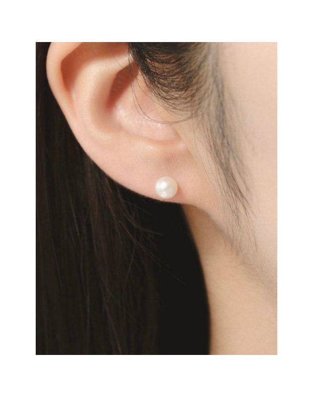로이드 [갤러리아] [로이드] 6mm 담수진주 14K 귀걸이 착용컷