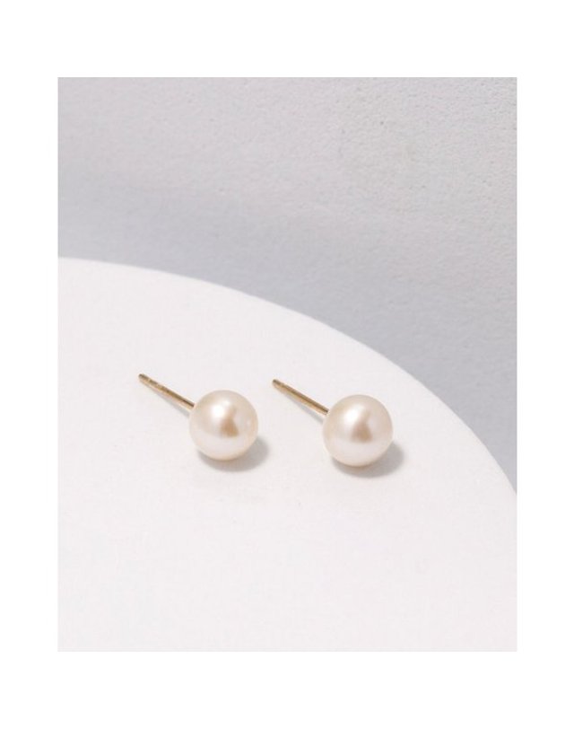 로이드 [갤러리아] [로이드] 6mm 담수진주 14K 귀걸이 착용컷