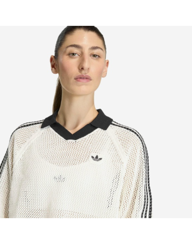 에비씨마트 [갤러리아] [ADIDAS](여성용)니트 크로셰 폴로/KC6490 착용컷