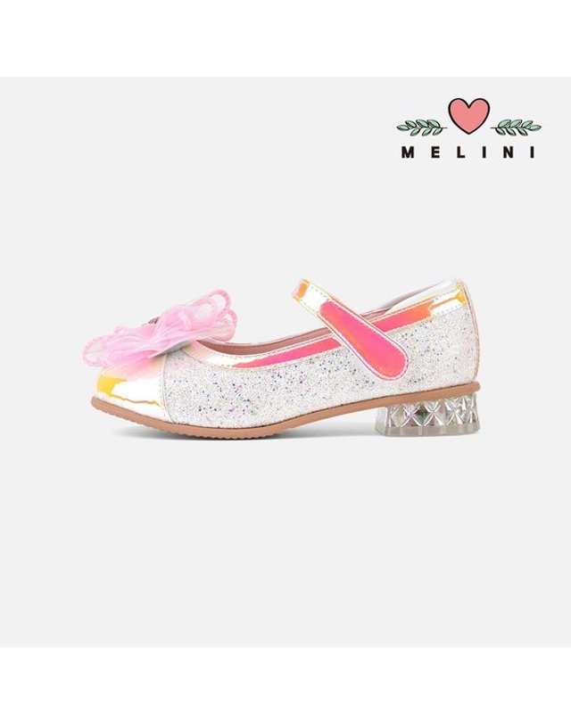 스텝케어 [갤러리아] [멜리니] 여아슈즈 여아구두 아가트 LED힐 - 쥬얼핑크 착용컷