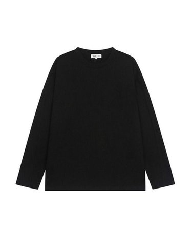 [갤러리아] 지이크 F/W 블랙 오버핏 라운드 긴팔 티셔츠 (PJIBH8503)