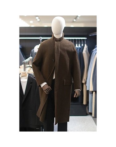 [갤러리아] 지이크 FW 브라운 핸드메이드 부클 하이넥코트 PLH9021