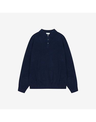 [갤러리아] 지이크 25FW 블랙 퓨어 캐시미어100 카라 니트 PLU8008