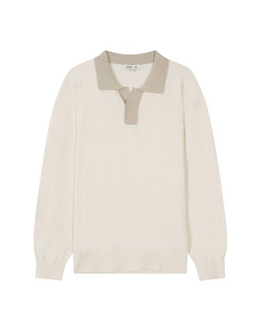 [갤러리아] 지이크 S/S 아이보리 배색카라 테리 풀오버 (PIUCA8007)