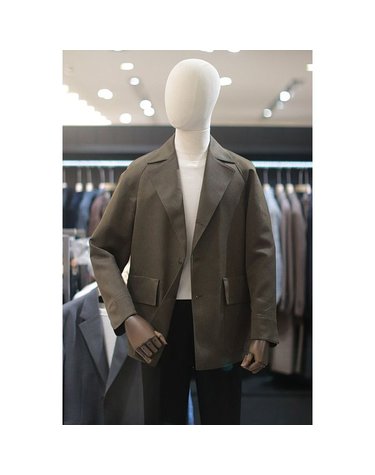 [갤러리아] 지이크 FW 브라운 노치드 사방스판 아우터형 오버핏 자켓 PHE4018