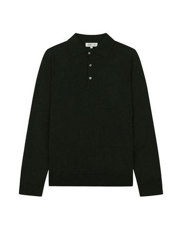 [갤러리아] 지이크 FW 다크그린 기본핏 모100 버튼업 니트 카라 풀오버 PHU8021