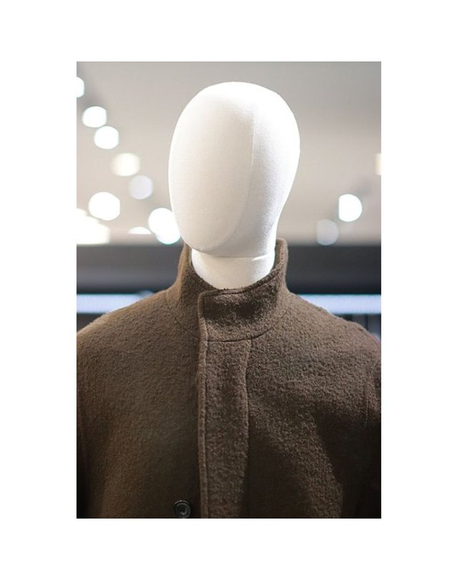 지이크 [갤러리아] 지이크 FW 브라운 핸드메이드 부클 하이넥코트 PLH9021 착용컷