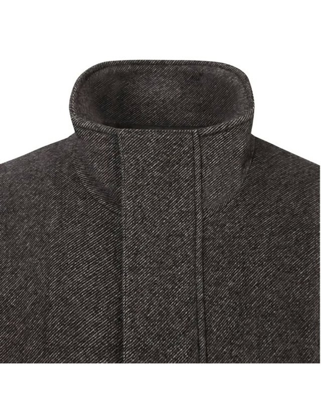 지이크 [갤러리아] [F/W] 브라운 울 캐시미어 다이애그널 롱 코트(PHHAX7019) 착용컷