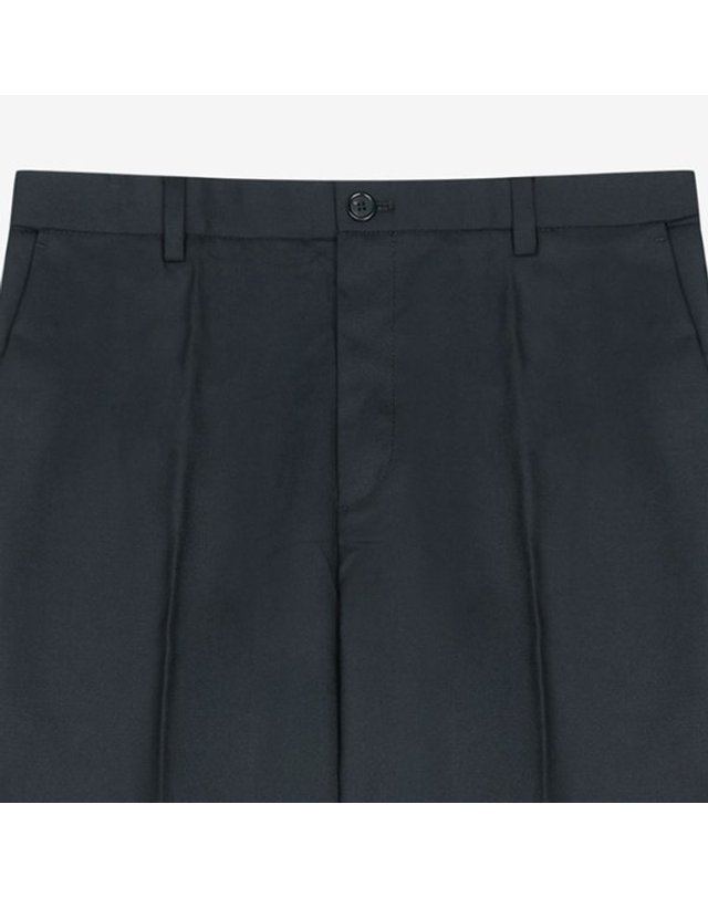 지이크 [갤러리아] [25F/W] 울 블렌디드 사이드 밴딩 세미와이드 팬츠 블랙 (PLFAH4005) 착용컷