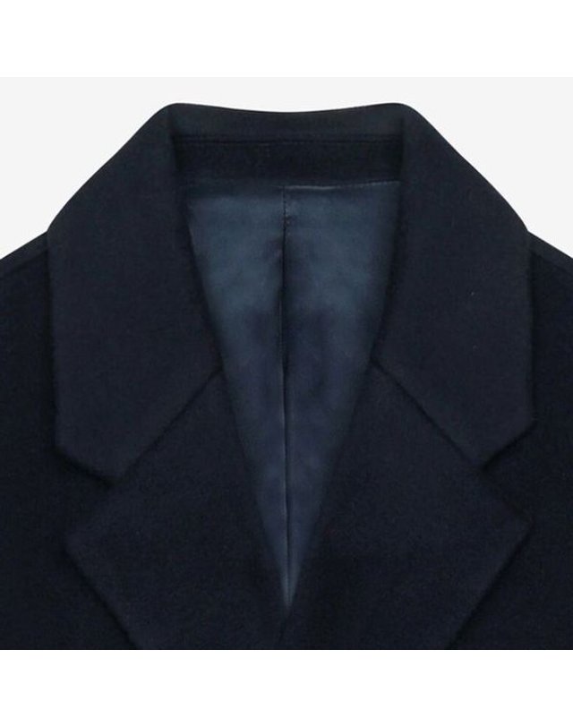 지이크 [갤러리아] 지이크 F/W 네이비 캐시미어 블랜디드 핸드메이드 반더블 코트 (PJHAX7008) 착용컷