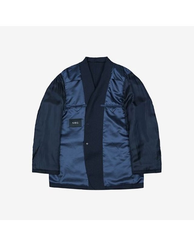 지이크 [갤러리아] F/W 지이크 네이비 면접 혼주 투톤 정장 (PLPAX2070) 착용컷