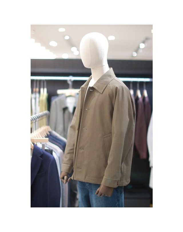 지이크 [갤러리아] 지이크 25SS 카키 오버핏 셔켓 PKM6002 KH 착용컷