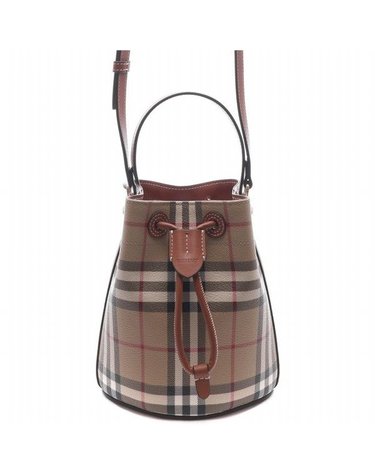 [갤러리아] 여성 체크 미니 버킷 숄더백(8109794 VINTAGE CHECK BRIAR BROWN