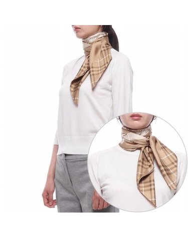[갤러리아] [버버리] 26SS 여성 EKD 실크 스카프 (8125815 FINCH BEIGE 26S