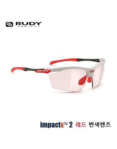 [루디프로젝트] 에이곤 화이트 글로스 / 임팩트X2 변색렌즈 레드 (SP297469-ORC)