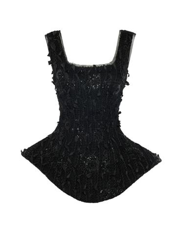 [해외직구] 26 FW 어웨이크 모드 시퀸 장식 페플럼 탑 PF26T11GT19BLACK TP456206764