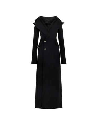 [해외직구] 26 FW 어웨이크 모드 오프숄더 더블 브레스티드 코트 PF26D06UT01BLACK TP455950861