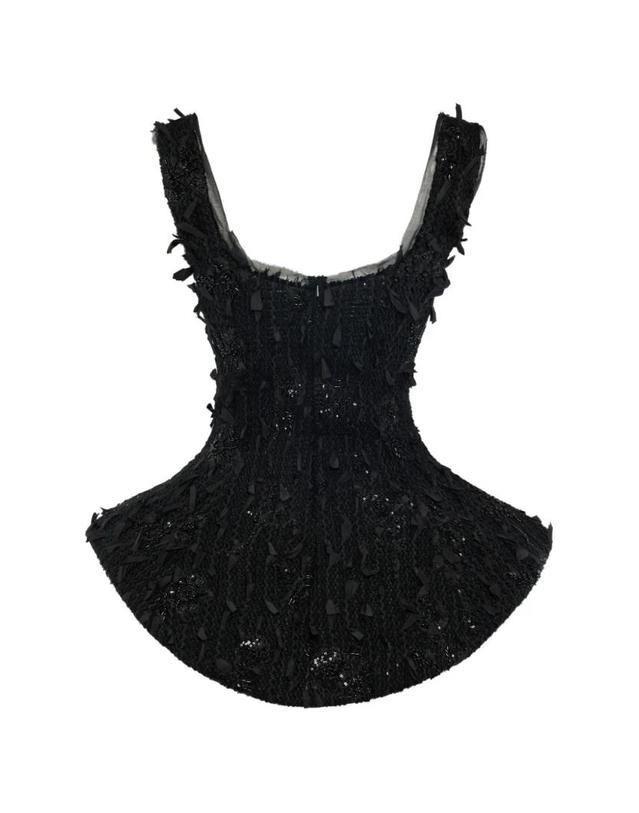 어웨이크모드 [해외직구] 26 FW 어웨이크 모드 시퀸 장식 페플럼 탑 PF26T11GT19BLACK TP456206764 착용컷