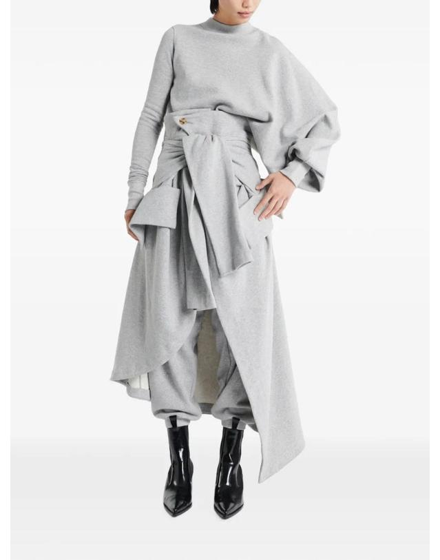 어웨이크모드 [해외직구] 26 FW 어웨이크 모드 비대칭 슬라우치 소매 스웨트셔츠 AW26JT12OC01 TP458908878 착용컷