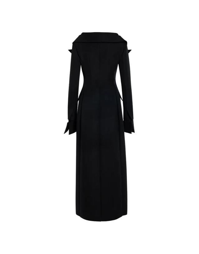 어웨이크모드 [해외직구] 26 FW 어웨이크 모드 오프숄더 더블 브레스티드 코트 PF26D06UT01BLACK TP455950861 착용컷